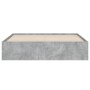 Cama con cajones madera ingeniería gris hormigón 140x200 cm de , Camas y somieres - Ref: Foro24-3207276, Precio: 199,92 €, De...