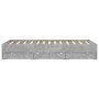 Cama con cajones madera ingeniería gris hormigón 140x200 cm de , Camas y somieres - Ref: Foro24-3207276, Precio: 199,92 €, De...