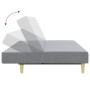 Sofá cama de 2 plazas con taburete tela gris claro en Sofás | Comprar online en Foru.es