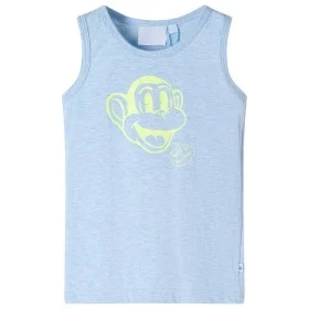 Camiseta de tirantes infantil azul suave mélange 140 de , Camisetas para niños - Ref: Foro24-11668, Precio: 7,93 €, Descuento: %