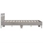 Estructura de cama cabecero y luces LED gris Sonoma 135x190 cm de , Camas y somieres - Ref: Foro24-3207572, Precio: 152,57 €,...
