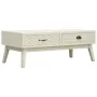 Coffee table with 2 carved gray wood drawers 110x50x40 cm by vidaXL, Coffee table - Ref: Foro24-285751, Price: 181,44 €, Disc...