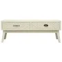 Coffee table with 2 carved gray wood drawers 110x50x40 cm by vidaXL, Coffee table - Ref: Foro24-285751, Price: 181,44 €, Disc...
