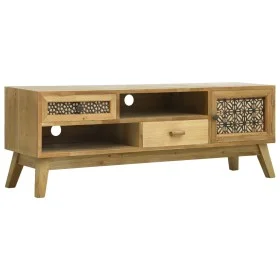 Mueble para TV madera tallada marrón 120x30x42 cm de vidaXL, Muebles TV - Ref: Foro24-285768, Precio: 154,49 €, Descuento: %