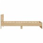 Estructura de cama cabecero luces LED roble Sonoma 100x200 cm de , Camas y somieres - Ref: Foro24-838801, Precio: 123,08 €, D...