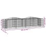 Arriate de gaviones forma arco hierro galvanizado 200x50x50 cm de , Maceteros y jardineras - Ref: Foro24-153542, Precio: 59,0...