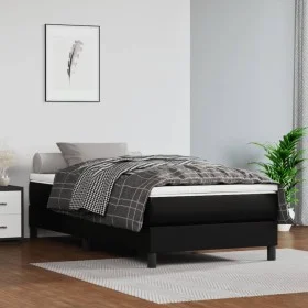 Black synthetic leather pocket spring mattress 120x190x20cm by , Mattresses - Ref: Foro24-4007148, Price: 207,08 €, Discount: %