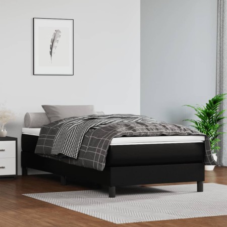 Colchón de muelles ensacados cuero sintético negro 120x190x20cm de , Colchones - Ref: Foro24-4007148, Precio: 210,77 €, Descu...