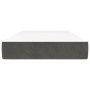 Colchón muelles ensacados terciopelo gris oscuro 120x190x20 cm de , Colchones - Ref: Foro24-4007155, Precio: 208,66 €, Descue...