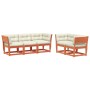 Set de sofás jardín 5 pzas con cojines madera pino marrón cera de , Conjuntos de jardín - Ref: Foro24-3217002, Precio: 639,13...