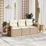 Juego de sofás de jardín con cojines beige 3 pzas ratán PE de , Conjuntos de jardín - Ref: Foro24-3258999, Precio: 260,40 €, ...