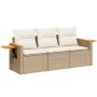 Juego de sofás de jardín con cojines beige 3 pzas ratán PE de , Conjuntos de jardín - Ref: Foro24-3258999, Precio: 260,40 €, ...