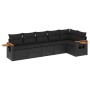 Set de sofás de jardín 6 piezas y cojines ratán sintético negro de , Conjuntos de jardín - Ref: Foro24-3259227, Precio: 452,2...