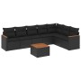 Set de sofás de jardín 8 piezas y cojines ratán sintético negro de , Conjuntos de jardín - Ref: Foro24-3258436, Precio: 527,3...