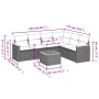 Set de comedor de jardín 7 pzas y cojines ratán sintético negro de , Conjuntos de jardín - Ref: Foro24-3258408, Precio: 470,7...