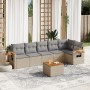 Set sofás de jardín 7 piezas y cojines ratán sintético beige de , Conjuntos de jardín - Ref: Foro24-3259238, Precio: 467,99 €...