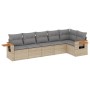 Juego de sofás jardín con cojines 6 pzas ratán sintético beige de , Conjuntos de jardín - Ref: Foro24-3259231, Precio: 429,56...