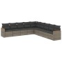 Set de muebles de jardín 9 pzas y cojines ratán sintético gris de , Conjuntos de jardín - Ref: Foro24-3258462, Precio: 525,22...