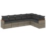 Set de sofás de jardín 7 piezas con cojines ratán PE gris de , Conjuntos de jardín - Ref: Foro24-3258434, Precio: 437,12 €, D...
