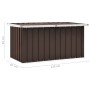 Caja de almacenaje para jardín marrón 129x67x65 cm de vidaXL, Cajas de almacenaje para exteriores - Ref: Foro24-46264, Precio...