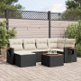 Set de comedor de jardín 7 pzas y cojines ratán sintético negro de , Conjuntos de jardín - Ref: Foro24-3259424, Precio: 421,5...