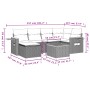 Set de comedor de jardín 7 pzas y cojines ratán sintético negro de , Conjuntos de jardín - Ref: Foro24-3259424, Precio: 421,5...