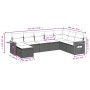 Set de sofás de jardín 8 pzas y cojines ratán sintético gris de , Conjuntos de jardín - Ref: Foro24-3259491, Precio: 524,67 €...
