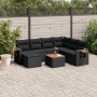Set de sofás de jardín 8 piezas y cojines ratán sintético negro de , Conjuntos de jardín - Ref: Foro24-3259451, Precio: 530,0...