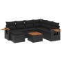Set de sofás de jardín 8 piezas y cojines ratán sintético negro de , Conjuntos de jardín - Ref: Foro24-3259451, Precio: 530,0...