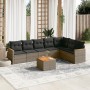 Set de sofás de jardín 8 pzas y cojines ratán sintético gris de , Conjuntos de jardín - Ref: Foro24-3258441, Precio: 467,70 €...