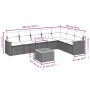 Set de sofás de jardín 8 pzas y cojines ratán sintético gris de , Conjuntos de jardín - Ref: Foro24-3258441, Precio: 467,70 €...