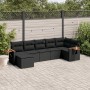 Set de comedor de jardín 7 pzas y cojines ratán sintético negro de , Conjuntos de jardín - Ref: Foro24-3259430, Precio: 494,5...