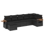Set de comedor de jardín 7 pzas y cojines ratán sintético negro de , Conjuntos de jardín - Ref: Foro24-3259430, Precio: 494,5...