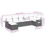 Set de comedor de jardín 7 pzas y cojines ratán sintético negro de , Conjuntos de jardín - Ref: Foro24-3259430, Precio: 494,5...