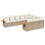 Juego de sofás jardín con cojines beige 10 pzas ratán sintético de , Conjuntos de jardín - Ref: Foro24-3259580, Precio: 663,2...