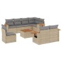 Set de sofás de jardín 9 pzas con cojines ratán sintético beige de , Conjuntos de jardín - Ref: Foro24-3259413, Precio: 625,0...