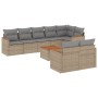 Set de sofás de jardín 9 pzas con cojines ratán sintético beige de , Conjuntos de jardín - Ref: Foro24-3258559, Precio: 586,1...