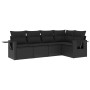 Set de muebles de jardín 5 pzas y cojines ratán sintético negro de , Conjuntos de jardín - Ref: Foro24-3252462, Precio: 370,8...