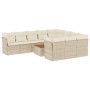 Set de sofás de jardín 11pzas con cojines ratán sintético beige de , Conjuntos de jardín - Ref: Foro24-3223839, Precio: 677,7...