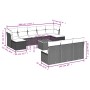 Set de sofás de jardín 11 pzas y cojines ratán sintético negro de , Conjuntos de jardín - Ref: Foro24-3223864, Precio: 610,54...