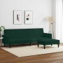 Sofá cama de 2 plazas con taburete terciopelo verde oscuro en Sofás | Comprar online en Foru.es