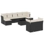 Set de sofás de jardín 10 pzas cojines ratán sintético negro de , Conjuntos de jardín - Ref: Foro24-3250155, Precio: 581,09 €...
