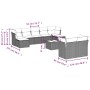 Set de sofás de jardín 10 pzas cojines ratán sintético negro de , Conjuntos de jardín - Ref: Foro24-3250155, Precio: 581,09 €...