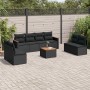 Set de sofás de jardín 8 piezas y cojines ratán sintético negro de , Conjuntos de jardín - Ref: Foro24-3258296, Precio: 523,1...