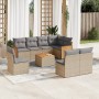 Set de sofás de jardín 9 pzas con cojines ratán sintético beige de , Conjuntos de jardín - Ref: Foro24-3260134, Precio: 546,5...