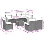 Set de sofás de jardín 9 pzas con cojines ratán sintético beige de , Conjuntos de jardín - Ref: Foro24-3260134, Precio: 546,5...