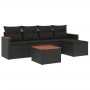 Set de sofás de jardín 6 piezas y cojines ratán sintético negro de , Conjuntos de jardín - Ref: Foro24-3258324, Precio: 389,6...