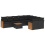 Set de sofás de jardín 10 pzas cojines ratán sintético negro de , Conjuntos de jardín - Ref: Foro24-3260389, Precio: 634,63 €...
