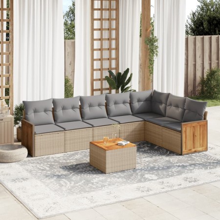 Juego de sofás de jardín con cojines beige 8 pzas ratán PE de , Conjuntos de jardín - Ref: Foro24-3260120, Precio: 508,01 €, ...