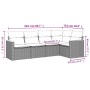 Set de muebles de jardín 5 pzas y cojines ratán sintético negro de , Conjuntos de jardín - Ref: Foro24-3258345, Precio: 367,4...